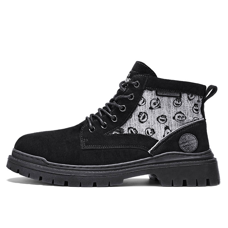 SESAME STREET Canvas Short Combat Boots Men's