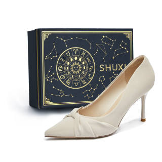 SHUXI High Heels Women's Beige/Black