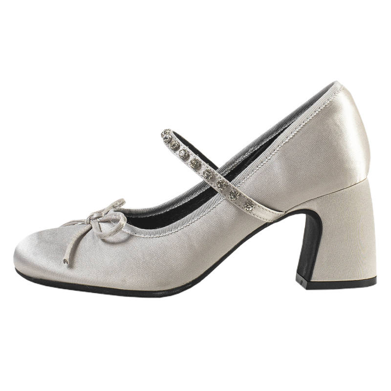 MIAOLV Lady Xiang Fabric Chunky Heel Mary Jane Shoes 7.0cm Women's