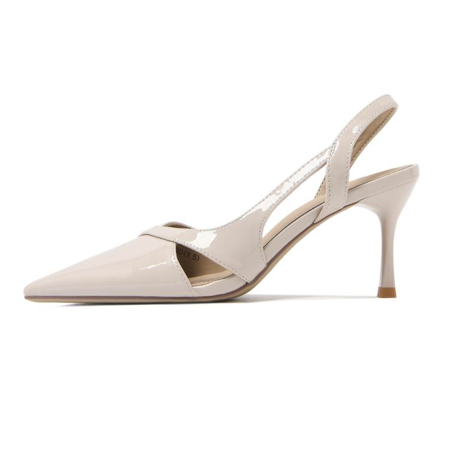 CAMEIDO Slim Heel High Heels Women's Nude