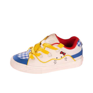 LIANGHUO Thermal Cushioning Impact Resistance Low top Skateboard Shoes Women's White Blue Yellow