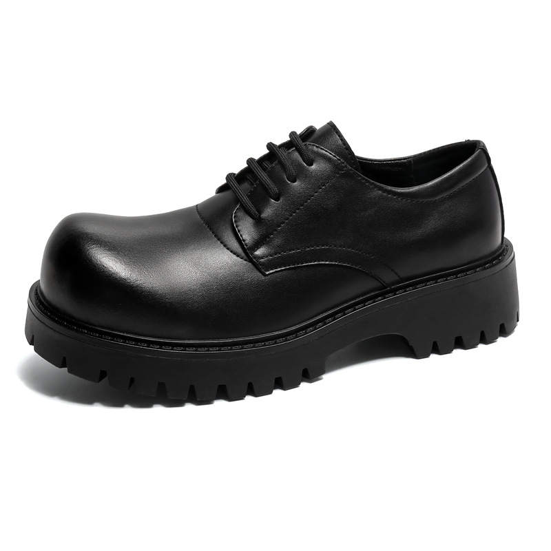 V ZERO FIVE V ZERO FIVE Chunky Shoes Microfiber Leather Shoes Men's Black British