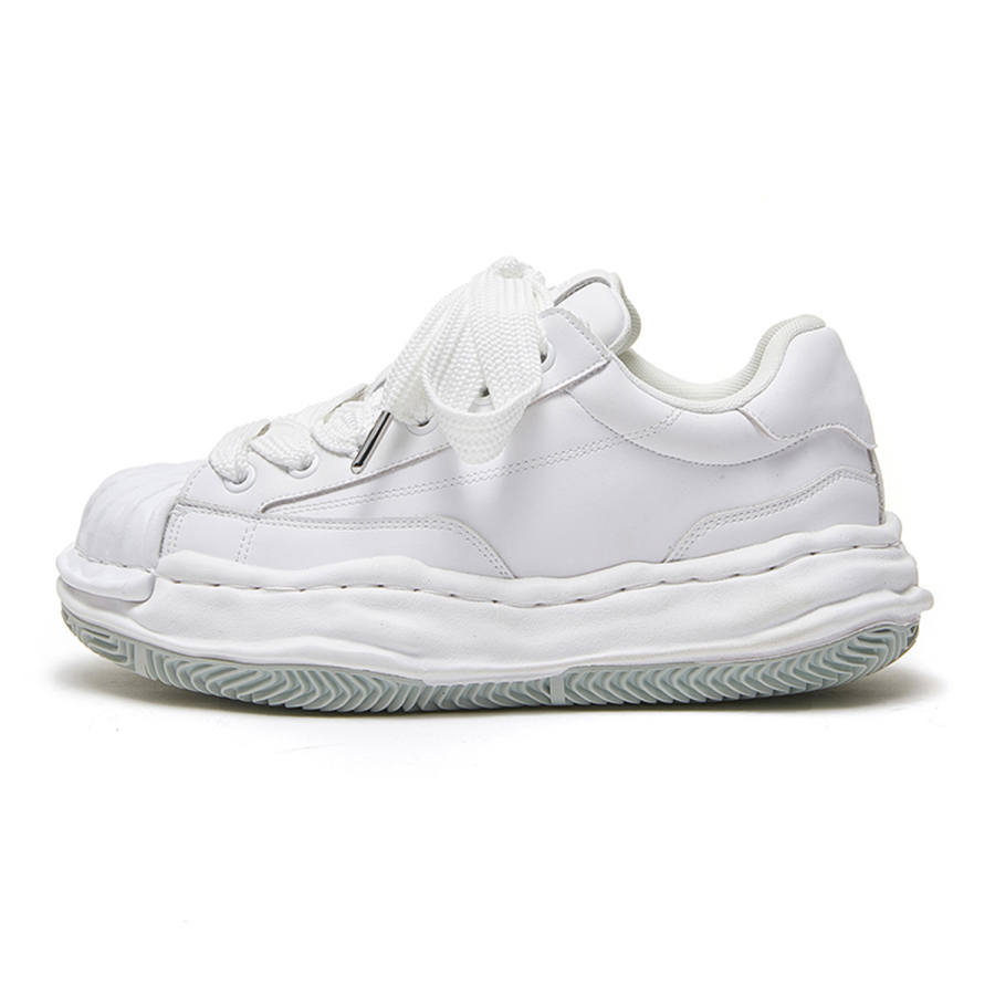 MASONONCE Shell Dissolve Shoes Slip Resistant Abrasion Resistant Low top Skateboard Shoes Unisex White