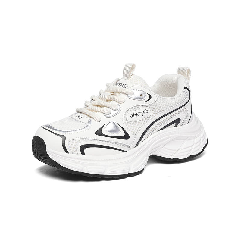 JINSITU Cow Split Leather Low top Chunky Sneakers Women's