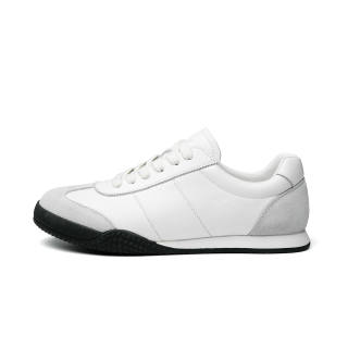FED Top Grain Cow Leather Breathable Low top Casual Shoes Men's White