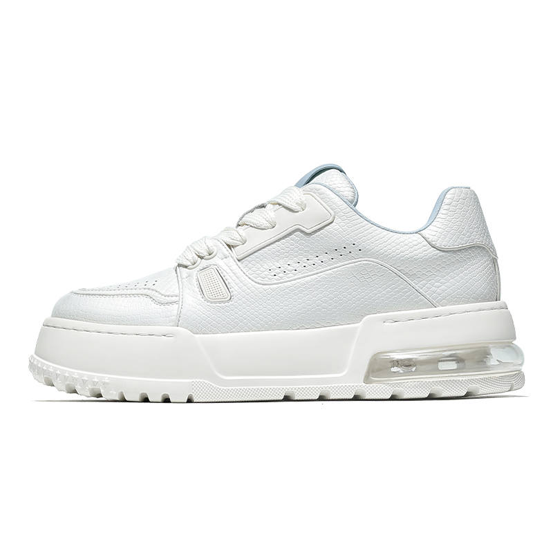 MOERBAI Marshmallow Cow Split Leather Height Increasing Height Increasing Low top Casual Shoes Men's