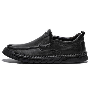 PEHL Casual Leather Shoes Men's Low Top Black/Brown