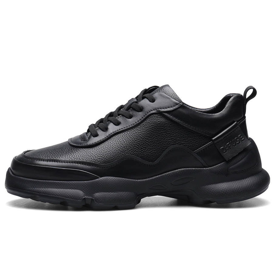 D:FUSE SCANDINAVIA D FUSE SCANDINAVIA Cow Leather Low top Casual Shoes Men's Black