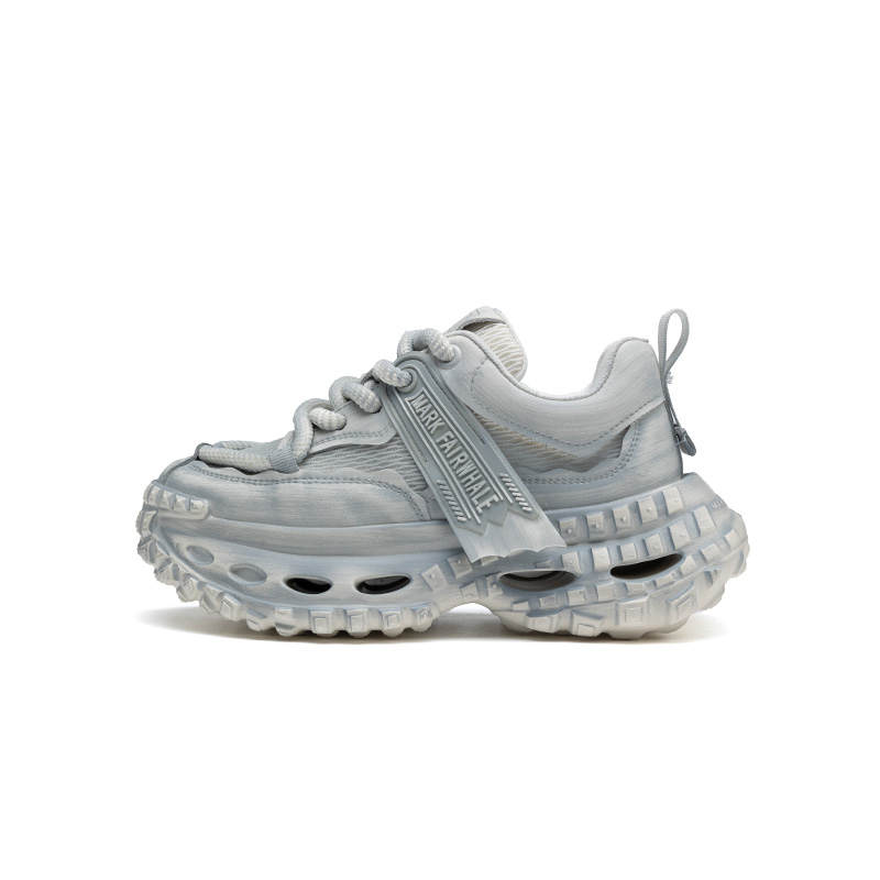 FAIRWHALE Slip Resistant And Breathable Low top Chunky Sneakers Unisex Glacier Blue