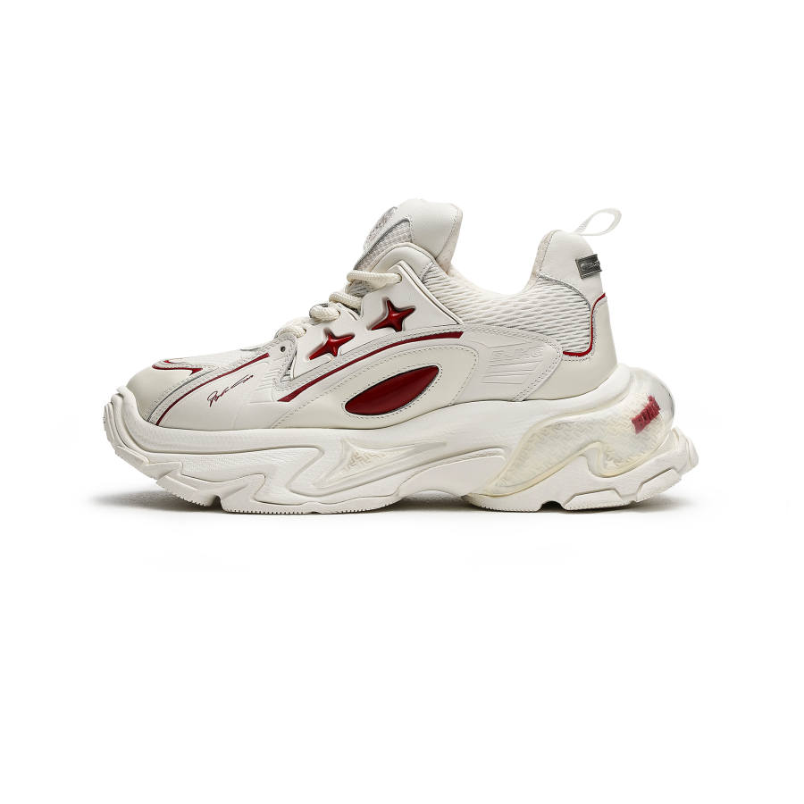 BJHG Abrasion Resistant Slip Resistant Abrasion Resistant Slip Resistant Chunky Sneakers Unisex White