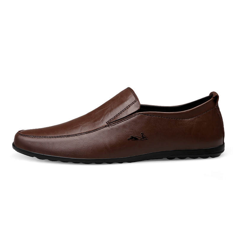 YINGLUNQISHI Cow Leather Casual Shoes Men's