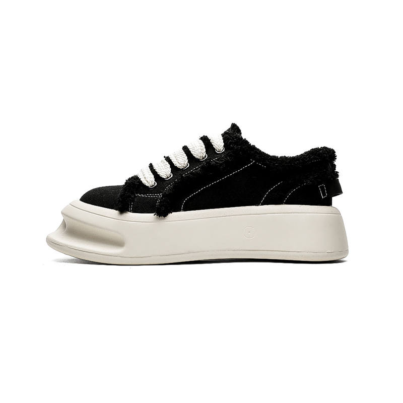 MINGYITU Abrasion Resistant Breathable Abrasion Resistant Breathable Low top Skateboard Shoes Men's Black