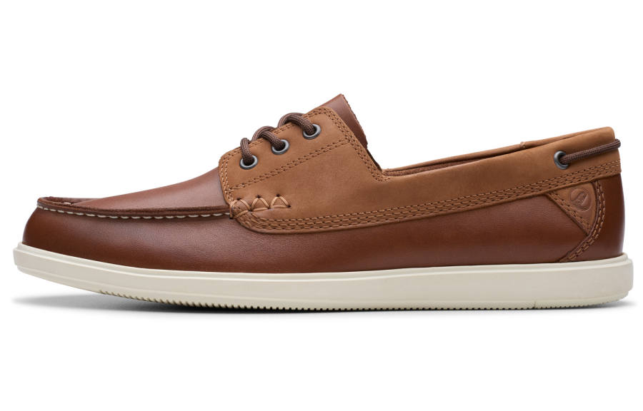 Clarks Cow Leather Casual Shoes Men's Dark Umber