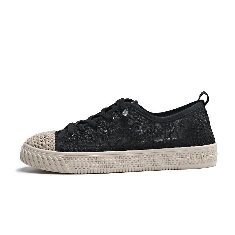 GONGNIUMEILI Espadrilles Women's Black/Khaki