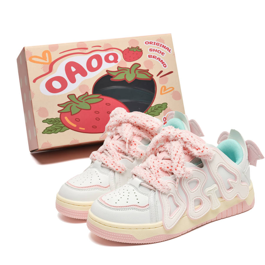 OAOQ Synthetic Leather Low top Skateboard Shoes Women's