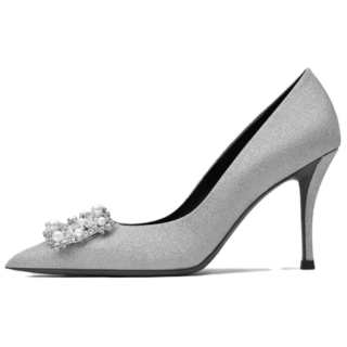 Houseofavenues Sparkling Moments Slim Heel High Heels Women's Silver