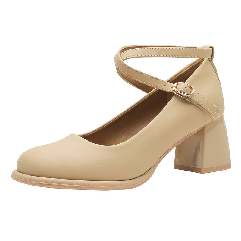 ZUOMILUO Microfiber Leather Chunky Heel High Heels Women's