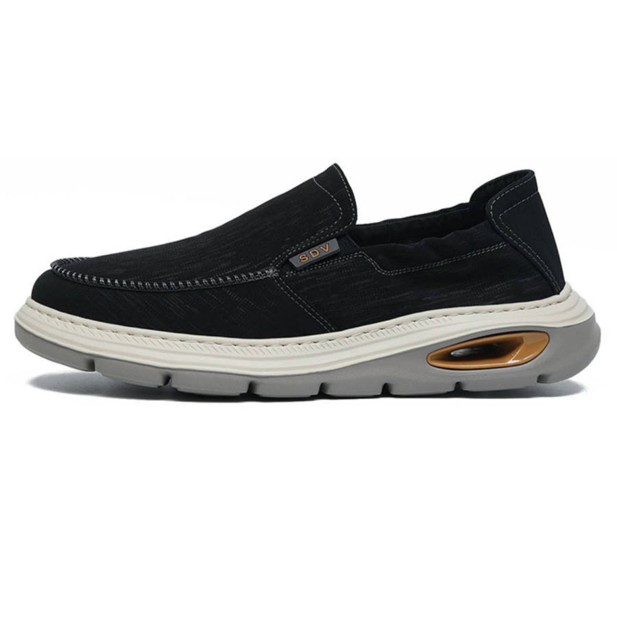 SENJIALUO Men's Casual Shoes Men's Low Top Black