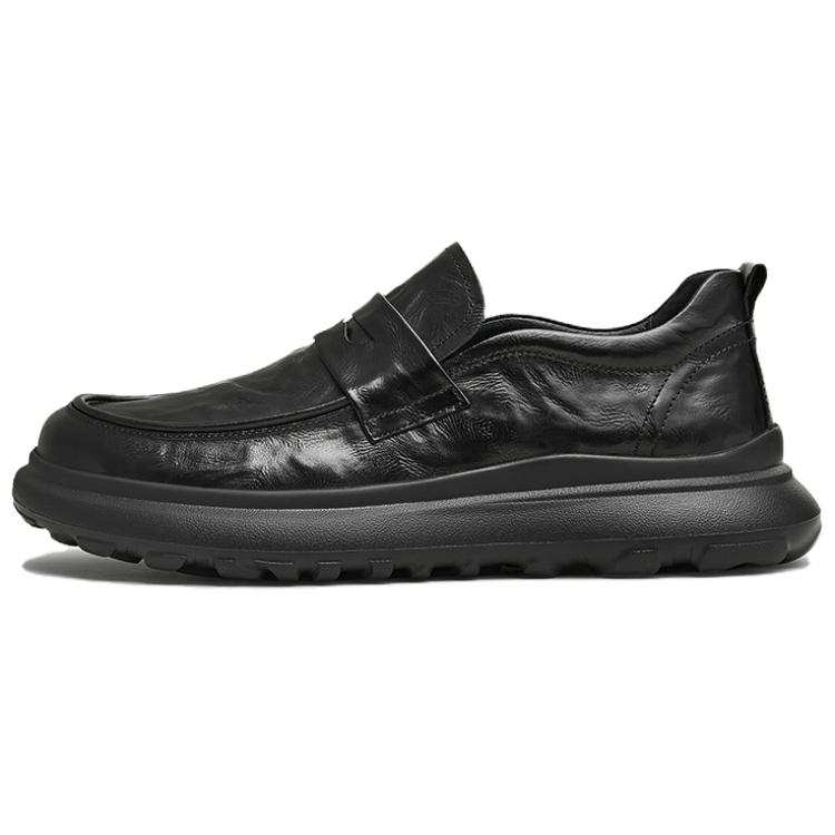 Tata Top Grain Cow Leather Casual Shoes Men's Black