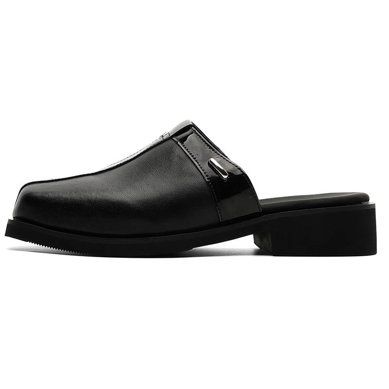 MUYI Abrasion Resistant Closed Toe Slippers Men's Black