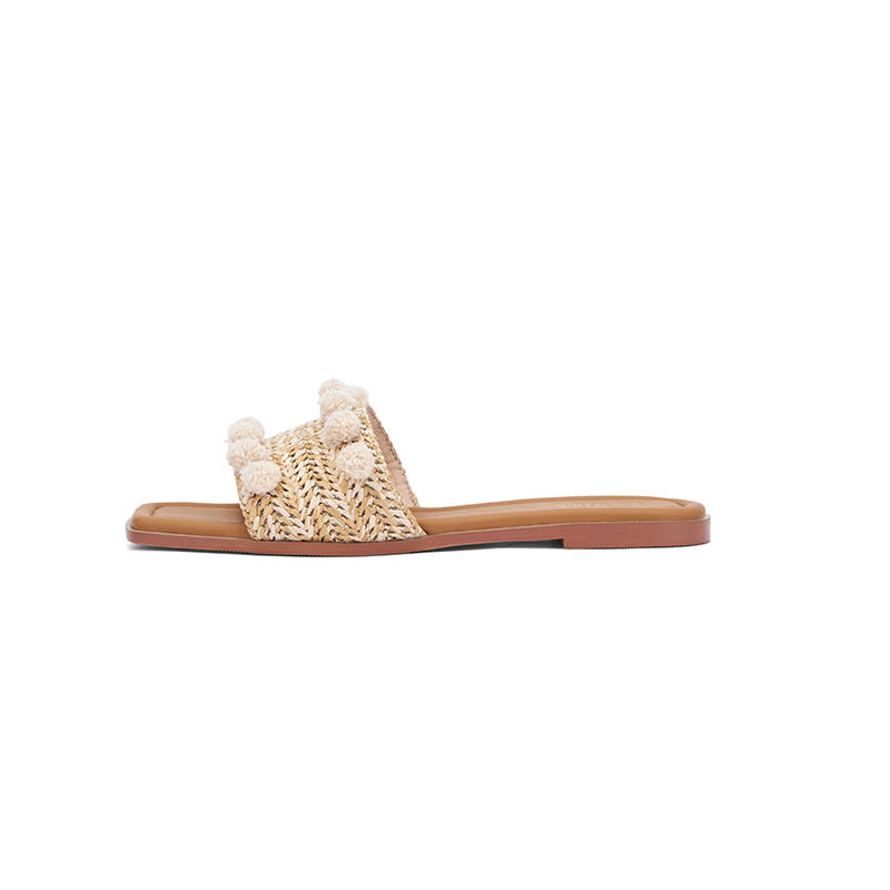 TOOMANYSHOES Slide Slippers Women's Apricot