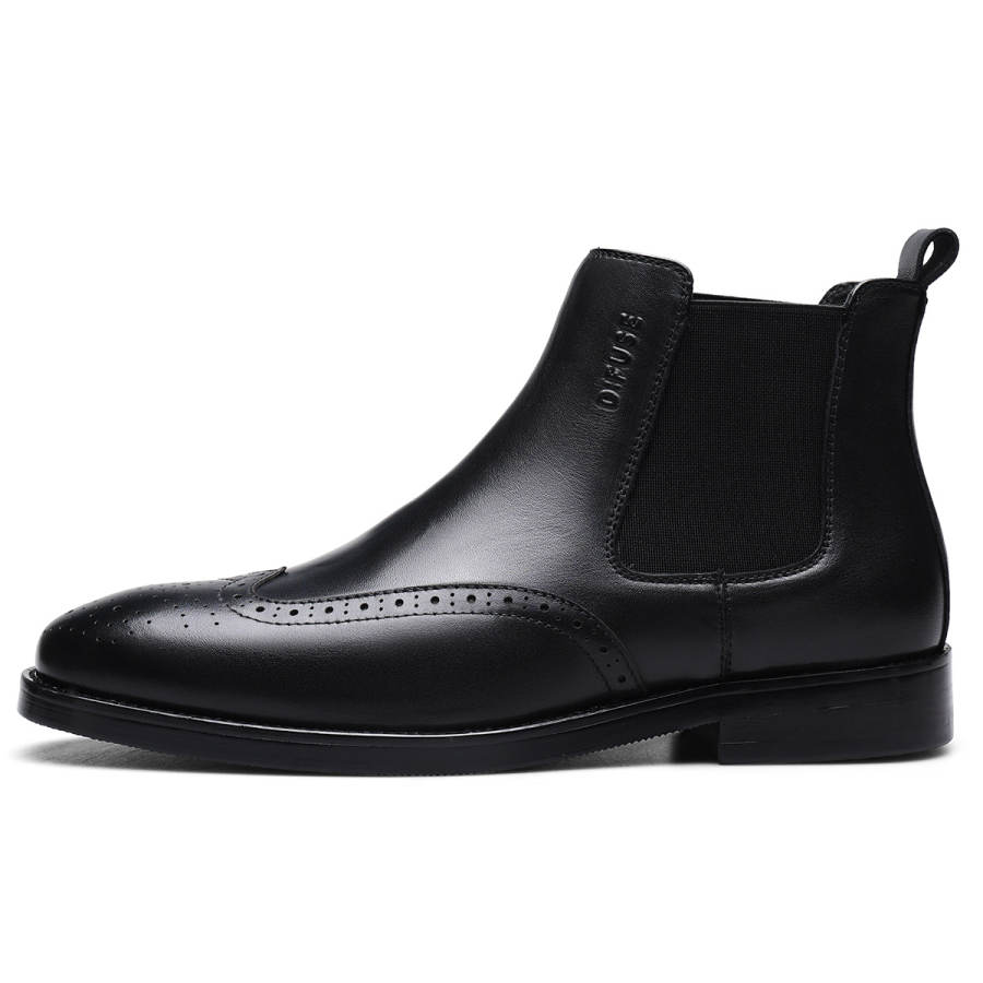 D:FUSE SCANDINAVIA D FUSE SCANDINAVIA Cow Leather Short Chelsea Boots Men's