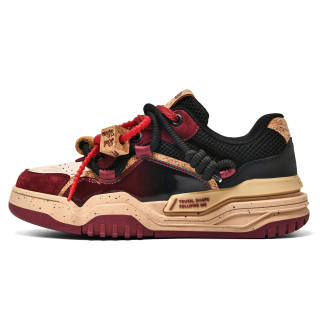TRUE-N TRUEN Low top Skateboard Shoes Unisex Burgundy