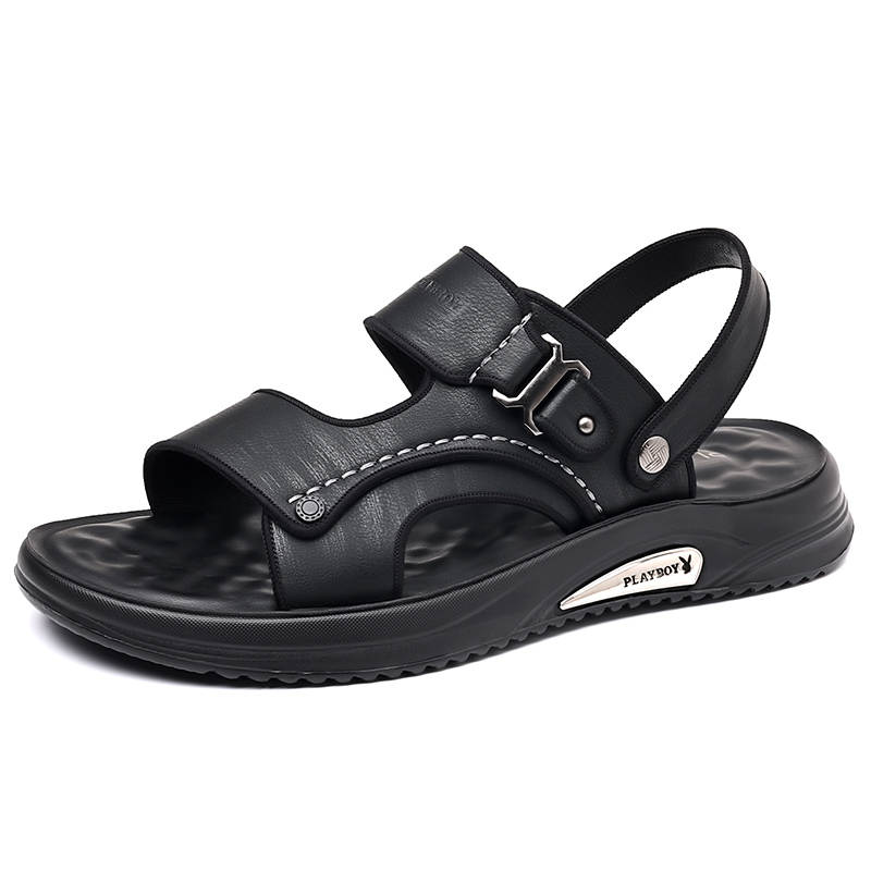 Playboy Playboy Cow Split Leather Beach Sandals Men's