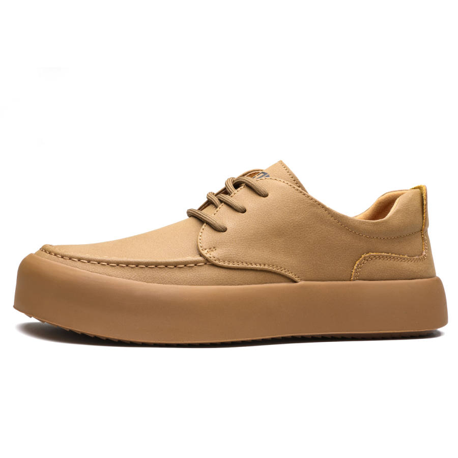 FAPAI Men's Casual Shoes Men's Low Top Yellow/Khaki