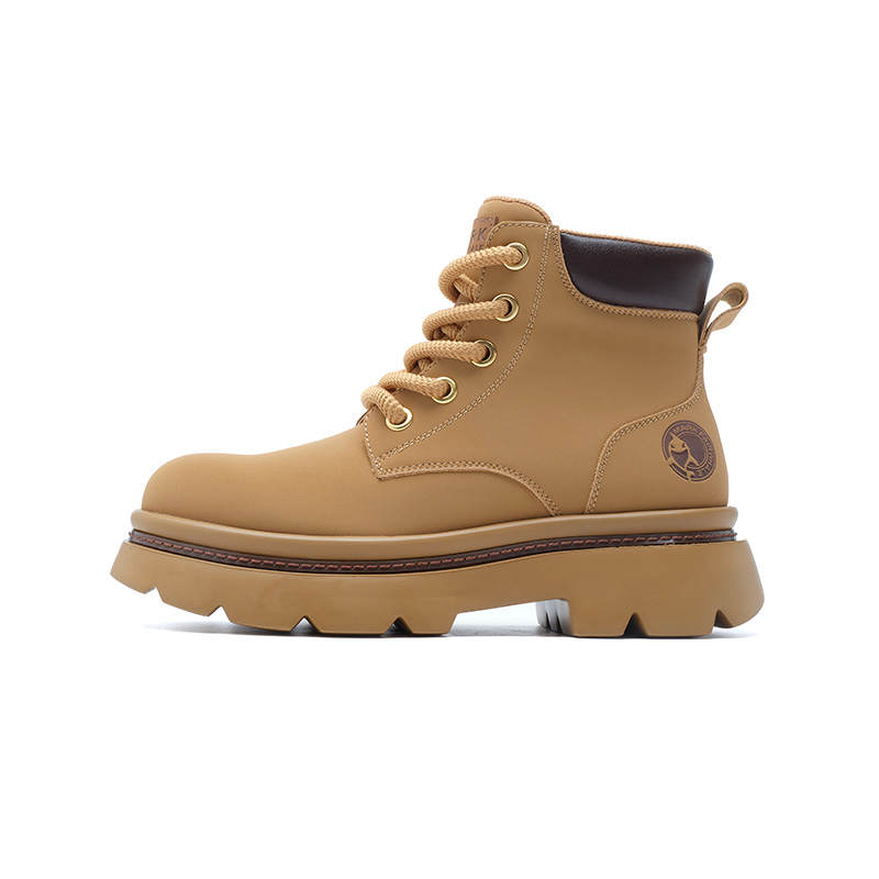 FAIRWHALE FAIRWHALE Yellow Boots 12cm Combat Boots Platform Men's