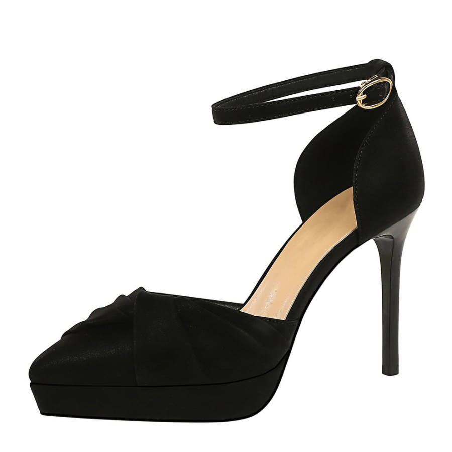 YAFEI XUANYU Pu Slim Heel High Heels 10.5cm Women's