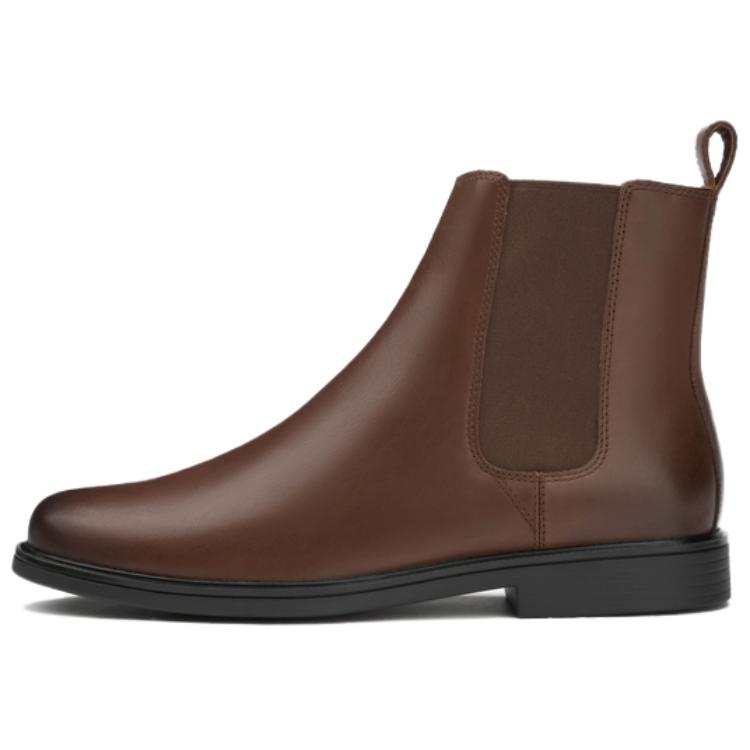 Clarks Cow Leather Short Chelsea Boots Men's Tan