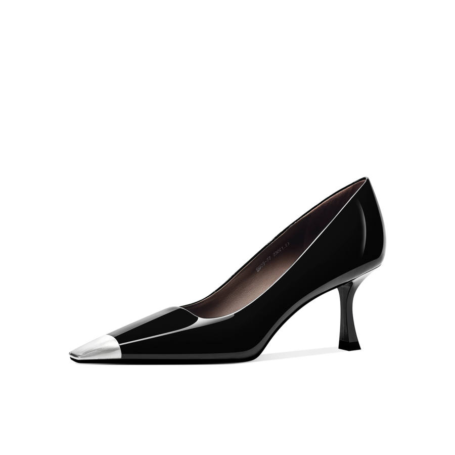 Shesrim Patent Leather Slim Heel High Heels 6.5cm Women's