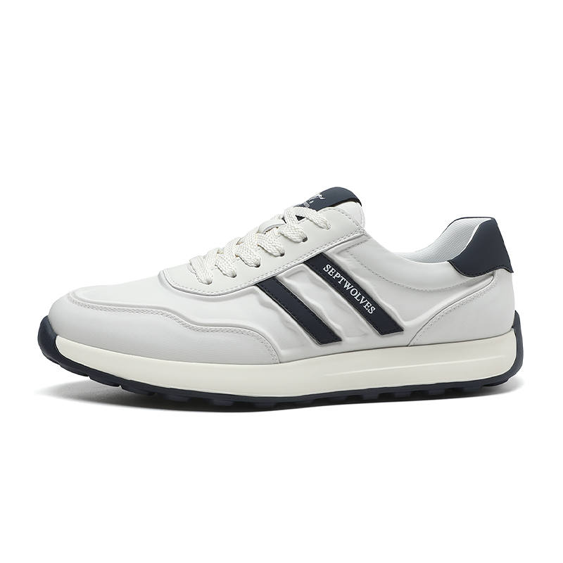 SEPTWOLVES Fabric Low top Casual Shoes Men's White Sneakers HD