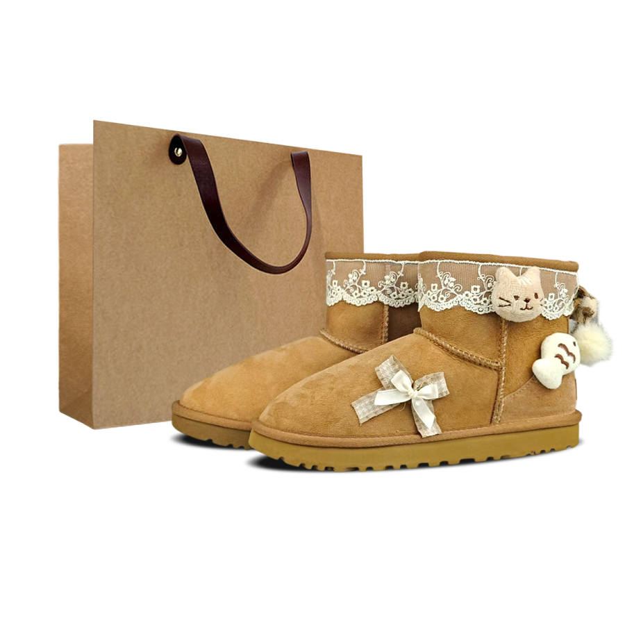 UGG CLASSIC MINI Sheepskin Thermal Abrasion Resistant Thermal Abrasion Resistant Short Snow Boots Women's
