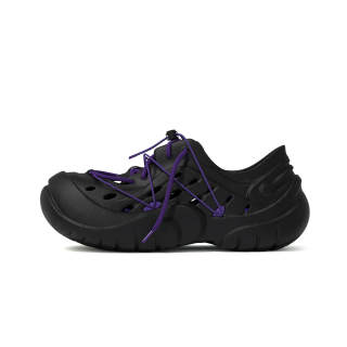 MAISON MISFIT 15 EVA Beach Sandals Unisex Black Eggplant Purple
