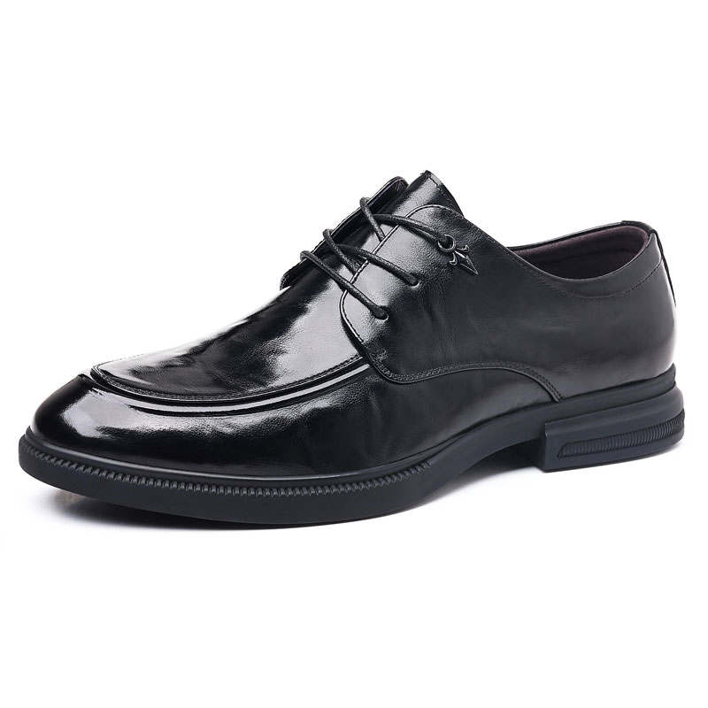 KAQIAODI Cow Leather Dress Shoes Men's Black