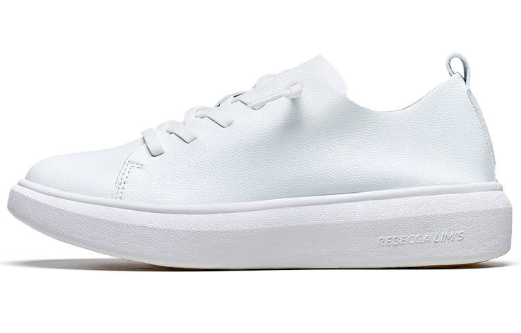 REBECCA LIM'S Coverage Slip Resistant Cushioning Low top Skateboard Shoes Unisex White