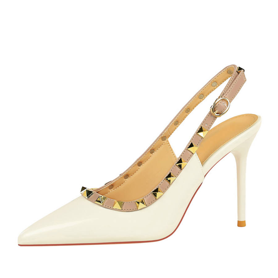 YAFEI XUANYU Patent Leather Slim Heel High Heels 9.5cm Women's