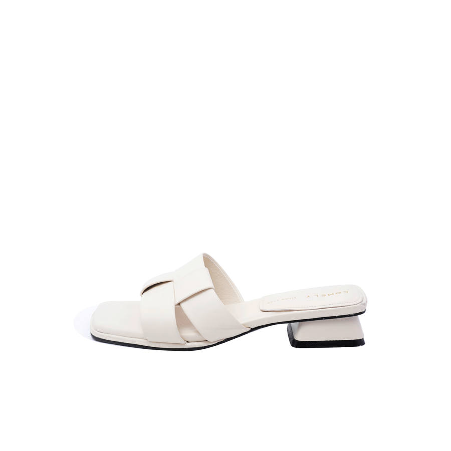 COMELY COMELY Slide Slippers Women's Ecru/Brown