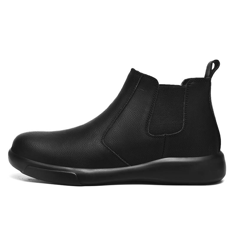 Laoks Cow Leather Short Chelsea Boots Men's Black