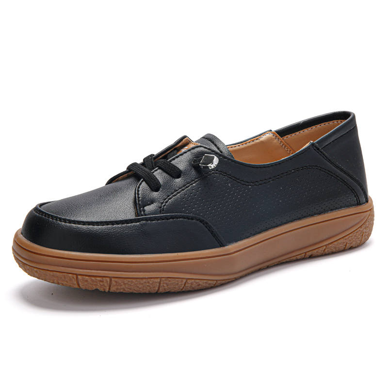 Reivantix Reivanti Microfiber Leather Casual Shoes Women's Black