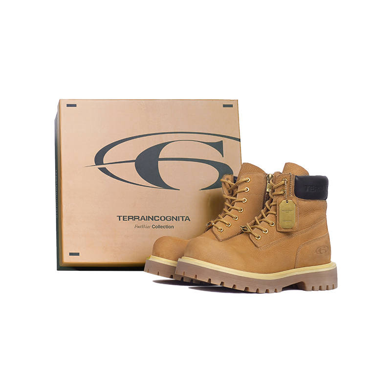 TERRA INCOGNITA Top Grain Cow Leather Short Combat Boots Unisex Exclusive Box