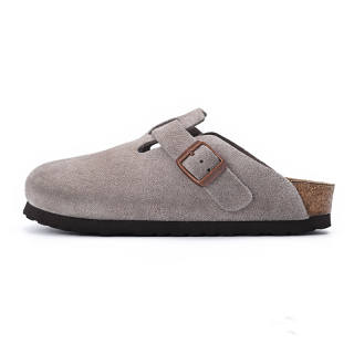 ENBO Slip Resistant Slip Resistant Closed Toe Slippers Women's Gray