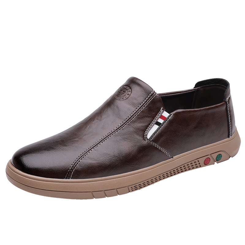 PEHL Men's Casual Shoes Men's Low Top Brown/Black/Gray