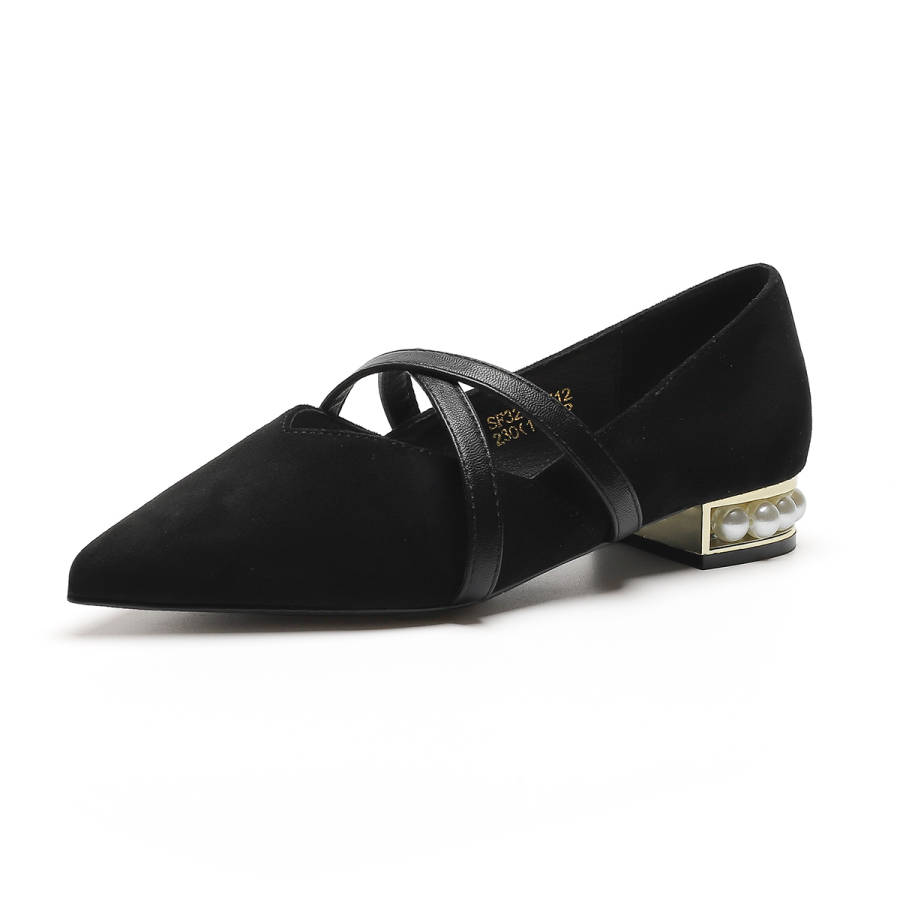 Safiya Fabric Chunky Heel Mary Jane Shoes 3cm Women's