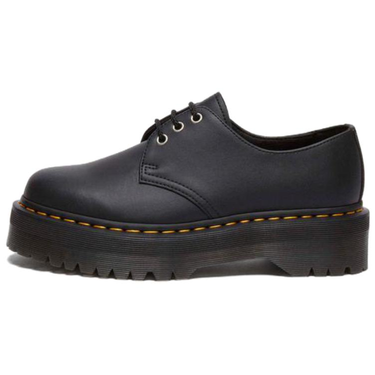 Dr.Martens Leather Versatile Casual Shoes Women's Black