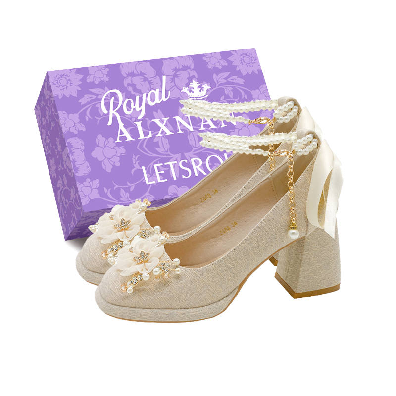 Alxnan Pu High Heels Women's Apricot