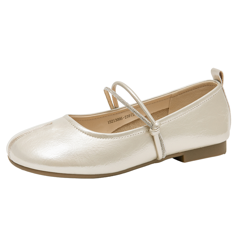 GEMEIQ Mary Jane Shoes Women's White, Gold
