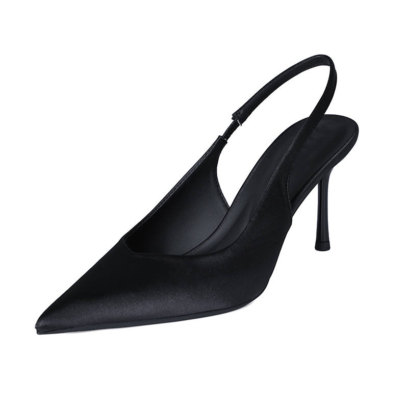 Beijiani Silk Slim Heel High Heels 8cm Women's
